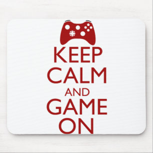 Keep Calm and Game On Mouse Mat