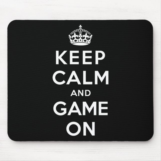 Keep Calm and Game On Mouse Mat (Front)