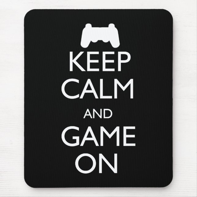 Keep Calm and Game On Mouse Mat (Front)