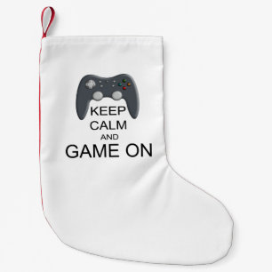 Keep Calm And Game ON Small Christmas Stocking