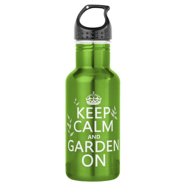Keep Calm and Garden On - All Colours 532 Ml Water Bottle (Front)