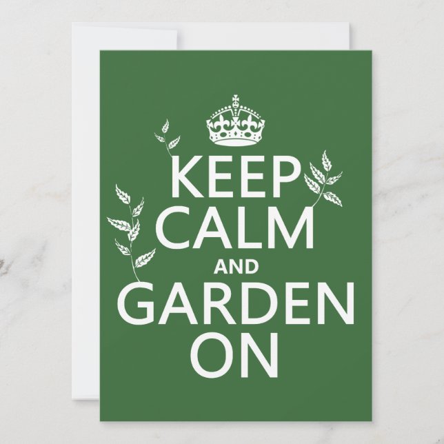 Keep Calm and Garden On - All Colours Invitation (Front)