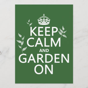 Keep Calm and Garden On - All Colours Invitation