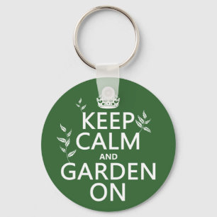 Keep Calm and Garden On - All Colours Key Ring