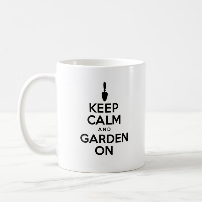 Keep Calm And Garden On Mug (Left)