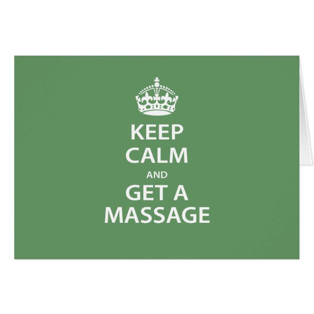 Keep Calm and Get a Massage (Front Horizontal)