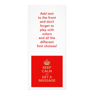 Keep Calm and Get a Massage Rack Card