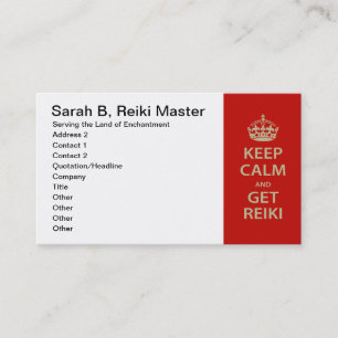 Keep Calm and Get Reiki Appointment Card