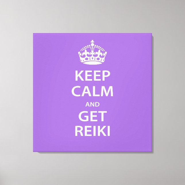 Keep Calm and Get Reiki Canvas Print (Front)