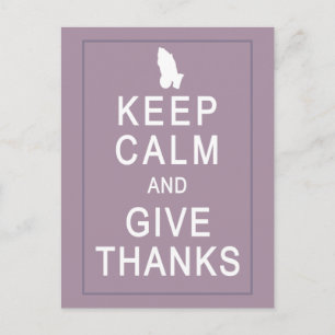 Keep Calm and Give Thanks with Praying Hands Postcard