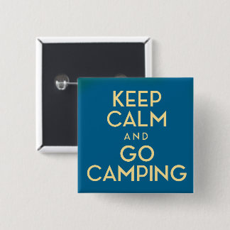 Keep Calm and Go Camping vintage print 15 Cm Square Badge