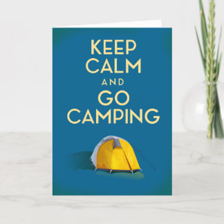Keep Calm and Go Camping vintage print Holiday Card
