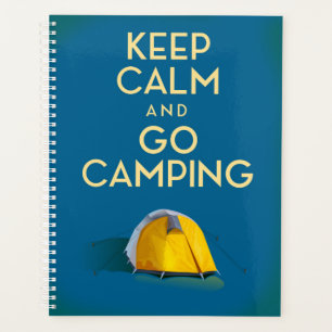 Keep Calm and Go Camping vintage print Planner