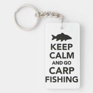 "Keep calm and go carp fishing" keyring