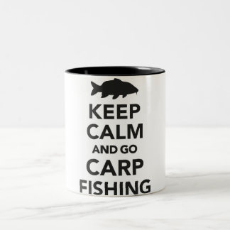 "Keep calm and go carp fishing" mug