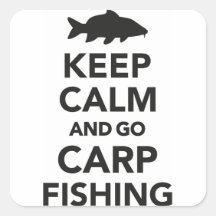 "keep calm and go carp fishing" sticker