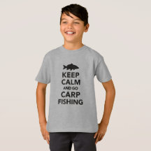 "Keep calm and go carp fishing" tshirt  for kids