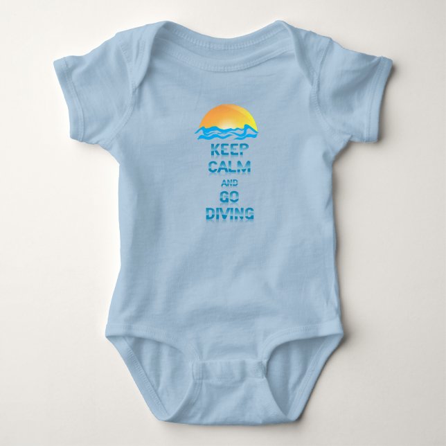 Keep Calm and Go Diving - Baby Bodysuit (Front)
