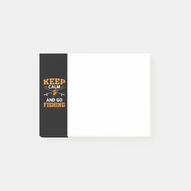 Keep Calm And Go Fishing Post-it Notes (Front)