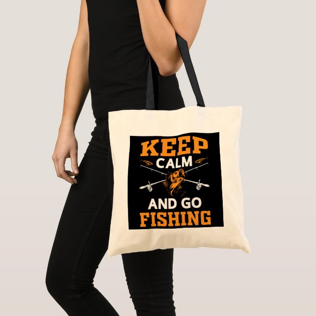 Keep Calm And Go Fishing Tote Bag (Front (Product))