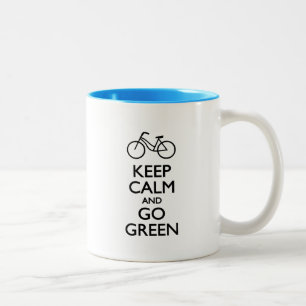 Keep Calm and Go Green Two-Tone Coffee Mug
