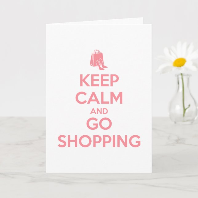 Keep Calm and Go Shopping Card (Small Plant)