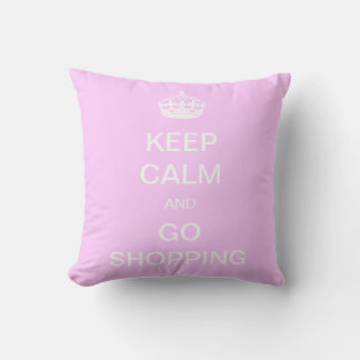 Keep Calm and Go Shopping Cushion