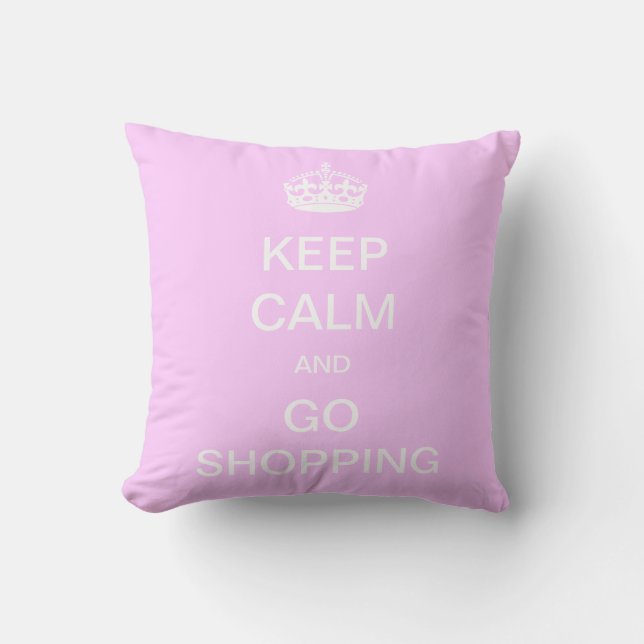 Keep Calm and Go Shopping Cushion (Front)