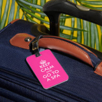 Keep calm and go to a spa funny pink ladies travel
