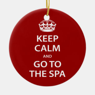 Keep Calm and Go To the Spa Ceramic Tree Decoration