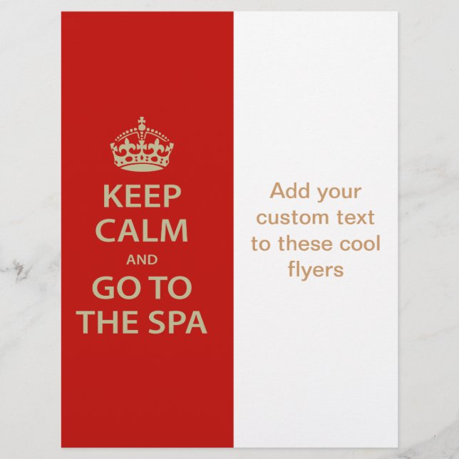 Keep Calm and Go To the Spa Flyer (Front)