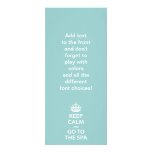 Keep Calm and Go To the Spa Rack Card