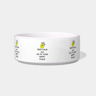 Keep Calm and Go to Your Happy Place Crown Bowl