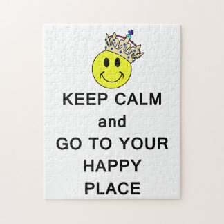 Keep Calm and Go to Your Happy Place Jigsaw Puzzle