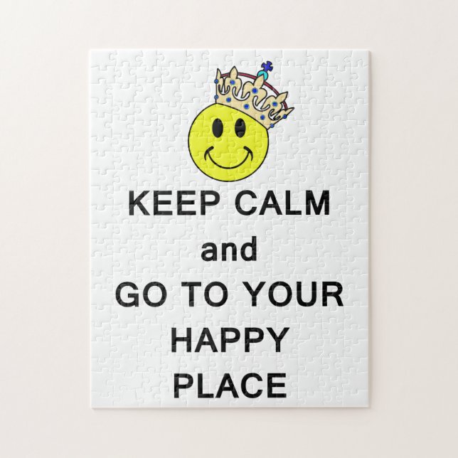 Keep Calm and Go to Your Happy Place Jigsaw Puzzle (Vertical)