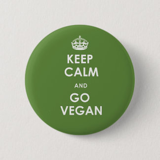 Keep calm and go vegan button