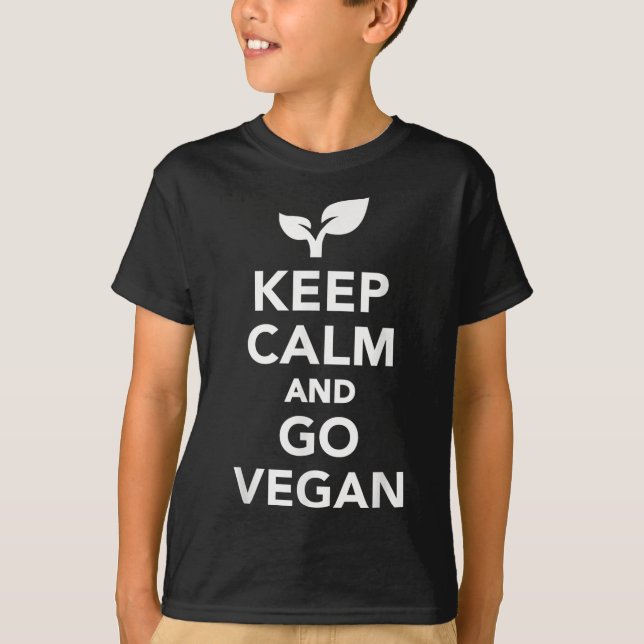 Keep Calm And Go Vegan  T-Shirt (Front)