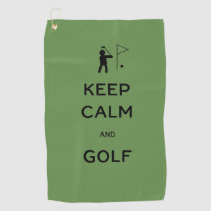 Keep Calm and Golf Golf Towel