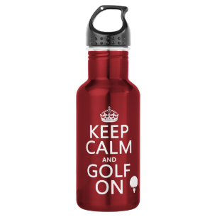 Keep Calm and Golf On - available in all colours 532 Ml Water Bottle