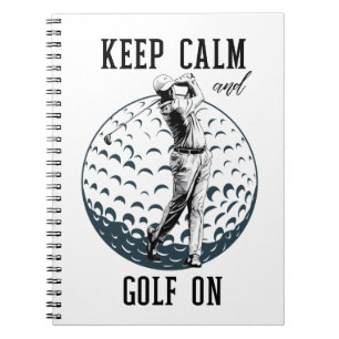Keep Calm And Golf On Notebook