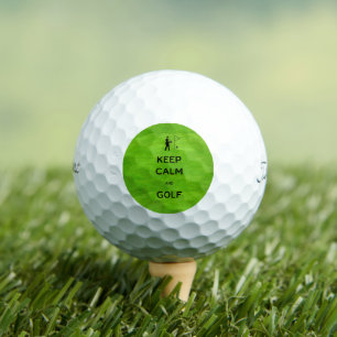 Keep Calm and Golf with Putting Green Backdrop Balls