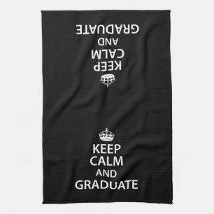 Keep Calm and Graduate Funny Graduation Tea Towel
