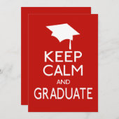 Keep Calm And Graduate Invitation (Front/Back)