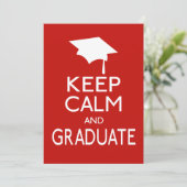 Keep Calm And Graduate Invitation (Standing Front)