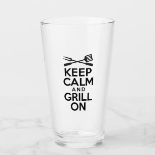 Keep Calm And Grill On Glass