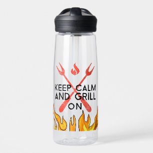 Keep Calm and Grill On Water Bottle