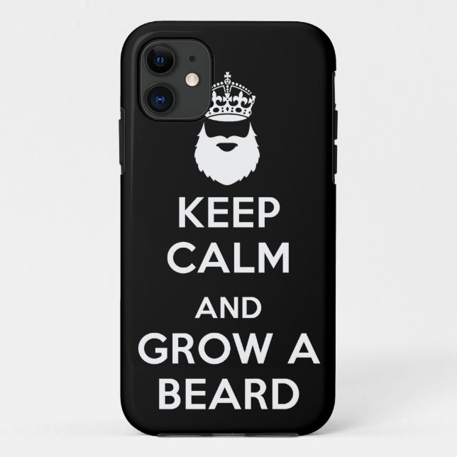 Keep Calm and Grow A Beard Case-Mate iPhone Case (Back)