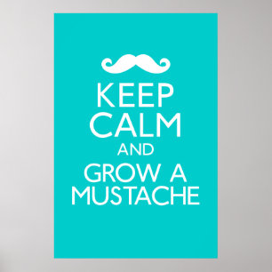 Keep Calm and Grow a Moustache Poster