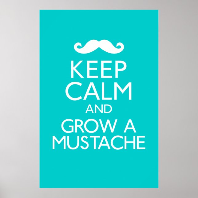 Keep Calm and Grow a Moustache Poster (Front)