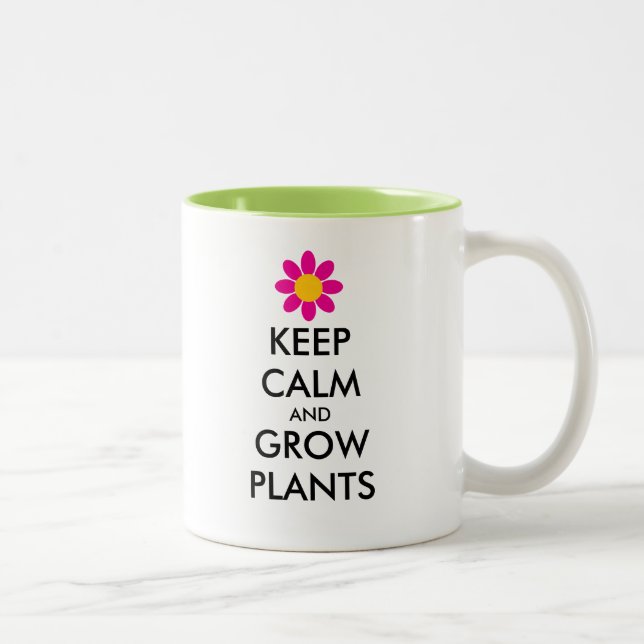 Keep calm and grow plants coffee mug gift (Right)